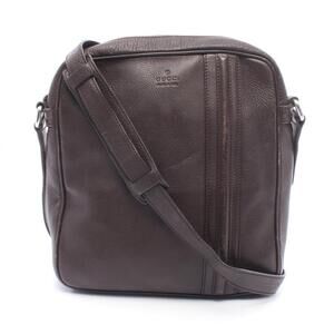 Gucci GUCCI Shoulder Bag Handbag Leather Men's Brown 246381